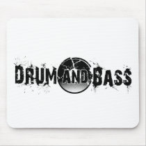 Drum and Bass Shattered Record Mouse Pad