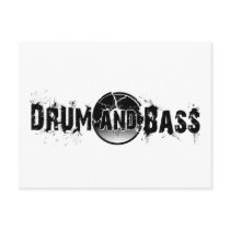 Drum and Bass Shattered Record Post Card