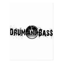 Drum and Bass Shattered Record Postcards