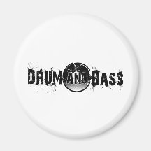 Drum and Bass Shattered Record Refrigerator Magnet