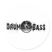 Drum and Bass Shattered Record Sticker