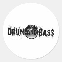 Drum and Bass Shattered Record stickers