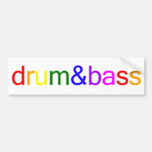 Drum and Bass Spectrum Bumper Stickers