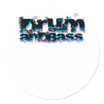 Drum and Bass Round Stickers