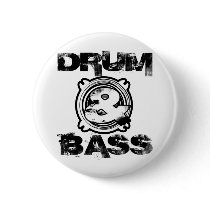 Drum and Bass Subwoofer Pinback Button