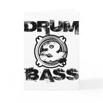 Drum and Bass Subwoofer Greeting Cards