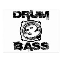 Drum and Bass Subwoofer Postcards