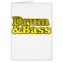 Drum and Bass Yellow Greeting Card