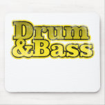 Drum and Bass Yellow Mouse Pads