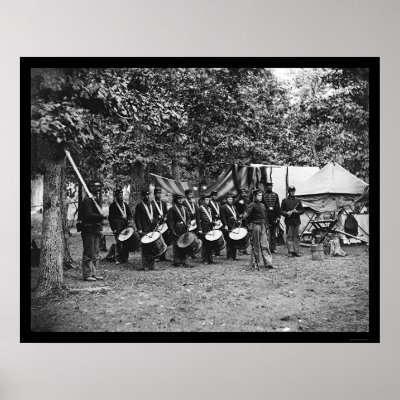Drum Corps in Bealeton, VA 1863 Print by lc_civilwar