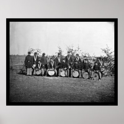 Drum Corps Infantry in Falmouth, VA 1863 Posters by lc_civilwar