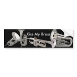 Drum Corps - Marching Band - Kiss My Brass Bumper Stickers