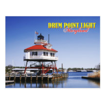 Drum Point lighthouse, Maryland Postcard