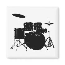 Drum Set Refrigerator Magnet