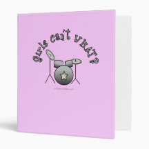 Drum Set - Silver 3 Ring Binder