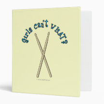 Drum Sticks 3 Ring Binders