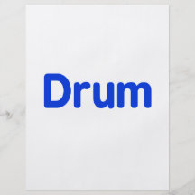 drum text blue music design flyer design
