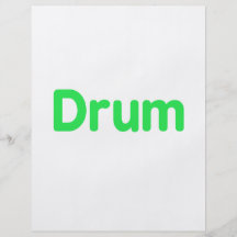drum text mint music design custom flyer
