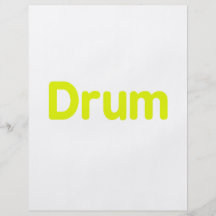 drum text yellow music design personalized flyer