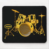 Drumkit - Yellow Mouse Pad