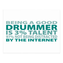 Drummer 3% Talent Postcards