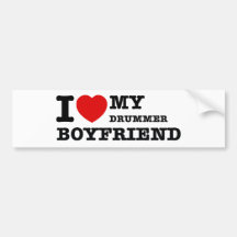 Drummer Boyfriend Designs Bumper Stickers