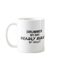 Drummer Deadly Ninja by Night Mugs