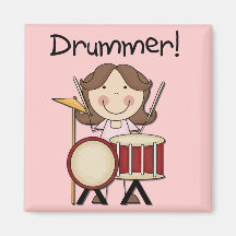 Drummer - Female Tshirts and Gifts Fridge Magnets