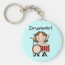 Drummer - Female Tshirts and Gifts Key Chain