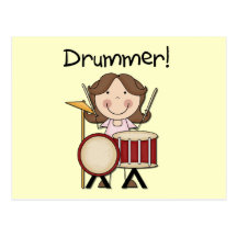 Drummer - Female Tshirts and Gifts Postcards