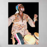 Drummer in Banjul, The Gambia, West Africa Posters