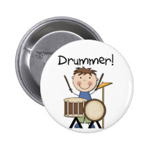Drummer - Male Tshirts and Gifts Pin