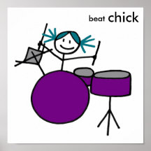 Drumming Girl Posters