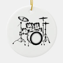 Drums "Drawing" Christmas Tree Ornament
