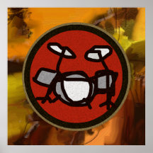 drums in red and black for walls poster