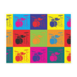 Drums Pop Art Postcards