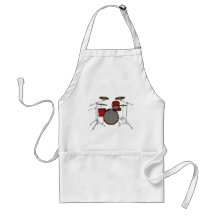 Drums: Red Drum Kit: 3D Model: Aprons