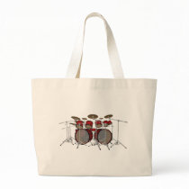 Drums: Red Drum Kit: 3D Model: Bags