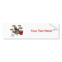 Drums: Red Drum Kit: 3D Model:
