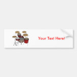 Drums: Red Drum Kit: 3D Model: Bumper Stickers