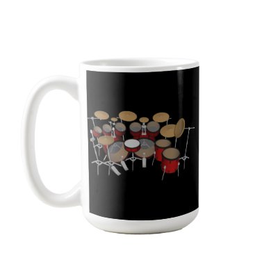 Drums: Red Drum Kit: 3D Model: Coffee Mug by spiritswitchboard