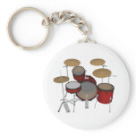 Drums: Red Drum Kit: 3D Model: Keychains