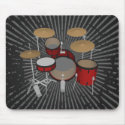 Drums: Red Drum Kit: 3D Model: Mousepad