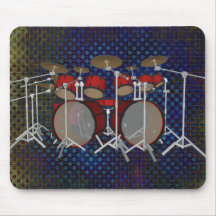 Drums: Red Drum Kit: 3D Model: Mousepad