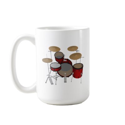 Drums: Red Drum Kit: 3D Model: Mugs by spiritswitchboard