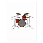 Drums: Red Drum Kit: 3D Model: Post Card