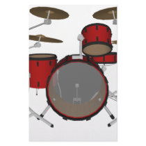Drums: Red Drum Kit: 3D Model: