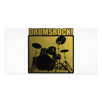 Drums Rock! Photo Card Template