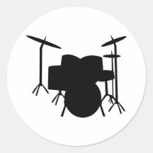 drums round sticker