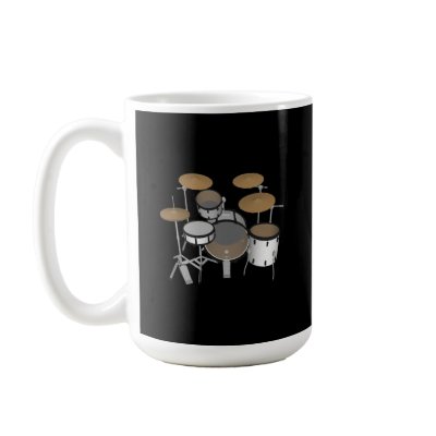 Drums: White Drum Kit: 3D Model: Coffee Mug by spiritswitchboard